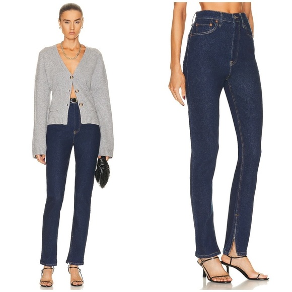 New! Re/done Super High Drainpipe Denim Jeans 👖 size 28 - Picture 1 of 16